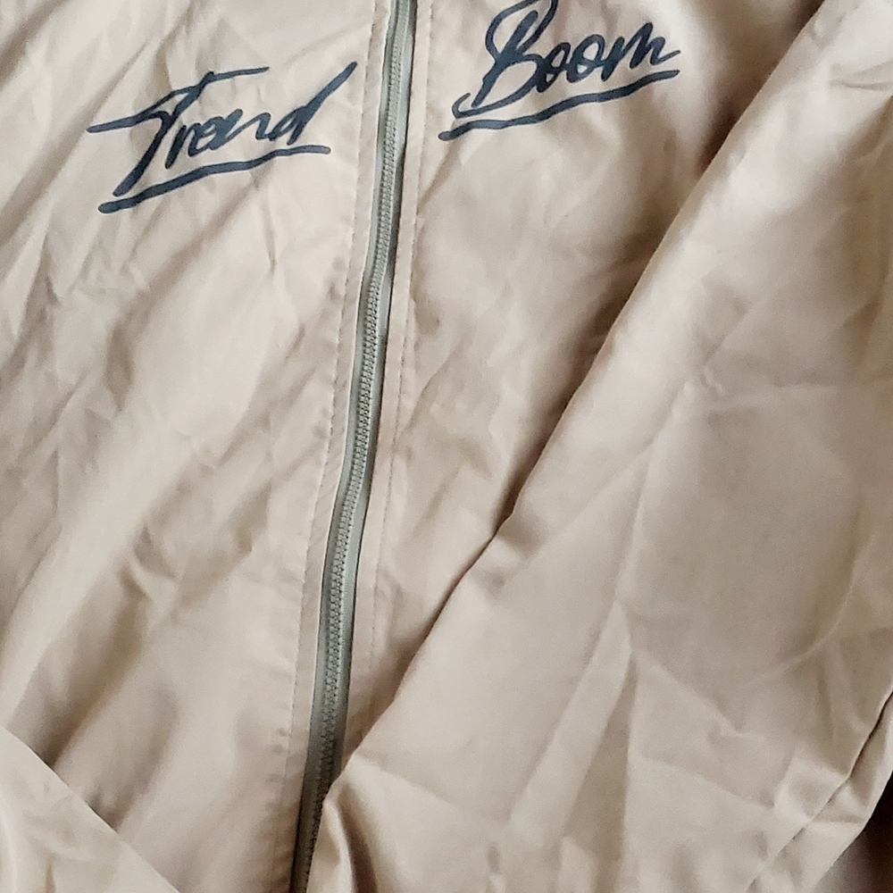SHEIN Light Tan Zip-Up Jacket